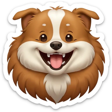 Doggy laughing sticker