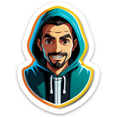 Hood npc welcome in sticker