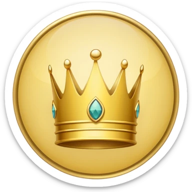 A yellow crown icon centered on a pale yellow circle, with a small ‘Pro’ tag at the lower-right sticker