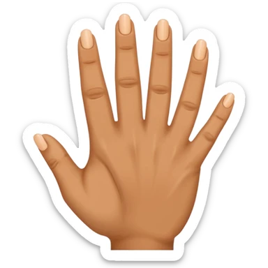 Hand with every finger up except ringer finger down sticker