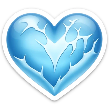 Un corazón congelado sticker