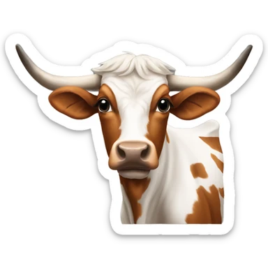 texas longhorn heifer sticker