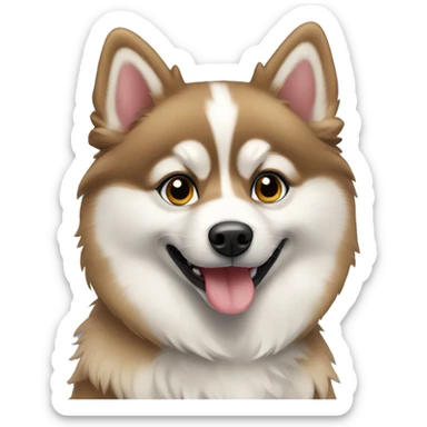 pomsky dog birthday sticker