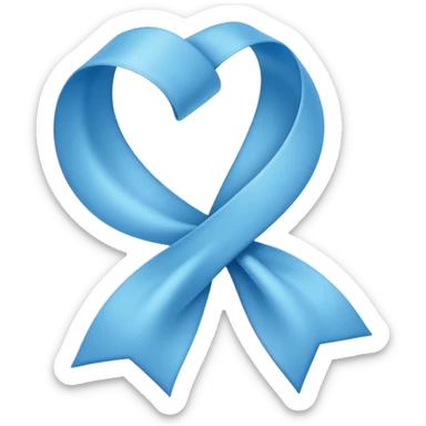 🎀 A light blue ribbon with this shape sticker