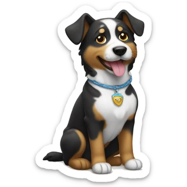 un perro con alas sticker