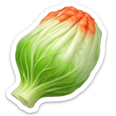 Kimchi : A napa cabbage marinated in a bright red pepper paste sticker