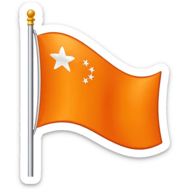 🚩 same flag with orange colour sticker