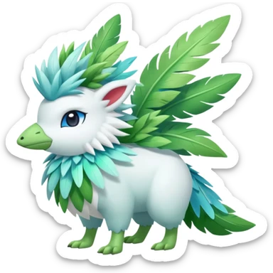 Virizion-Amaura-Shaymin-hybrid-creature (full body) sticker