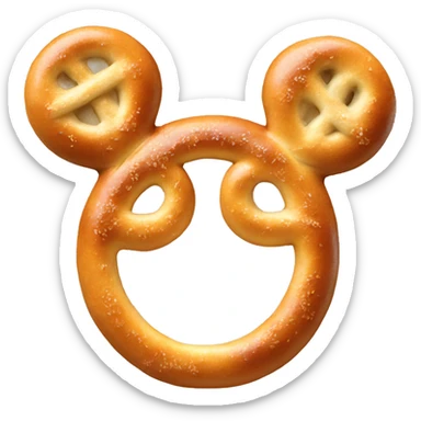 Mickey Mouse ears on pretzel  sticker