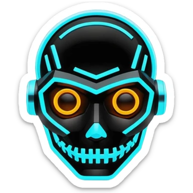 Create an image for VIBE25-04 80's retro Halloween Tron  sticker