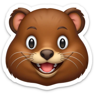 beaver emojis funny sticker