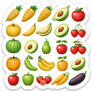 emoji de alimentos saludables sticker