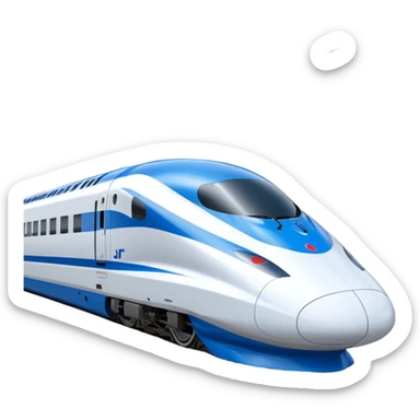 High-Speed Train (Shinkansen) - JR East (Model Year: 2021) (Iconic colour: White with blue) sticker