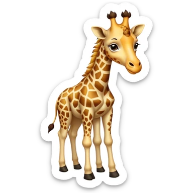 Vintage circus giraffe wearing neck ruffle sticker
