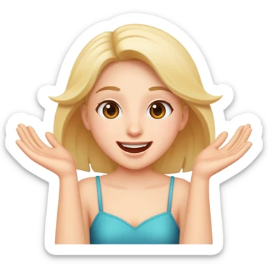 Excited and joyful sticker