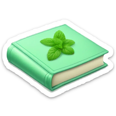 Mint Green book  sticker