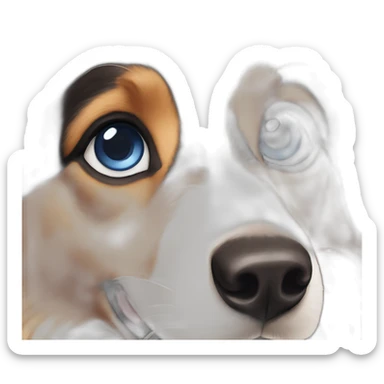 Bordercollie-with-blue-hazel-eyes sticker