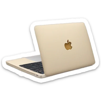 Beige macbook sticker