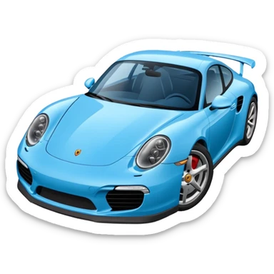 Voiture Porsche bleue sticker