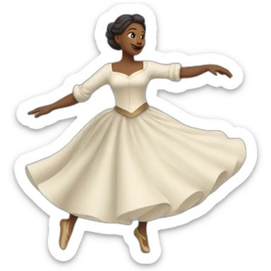 Femme de ménage qui danse sticker