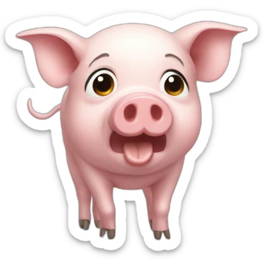 Pig making experiment sticker