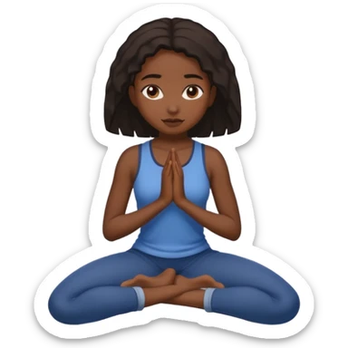 Black girl on her knees sticker
