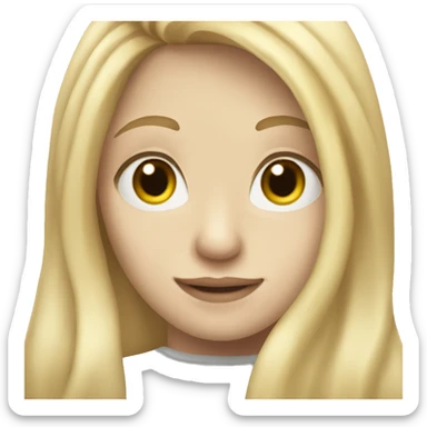 Pale teen with blonde hair and hazel eyes 0.5 sticker