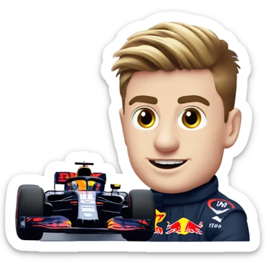 max verstappen and f1 car sticker