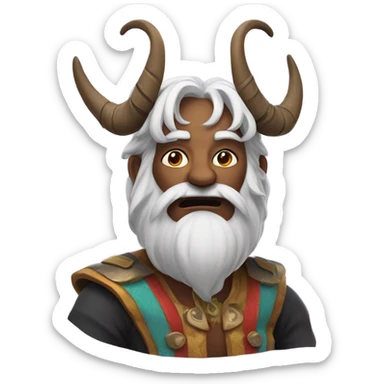 cosplay character with horns sticker