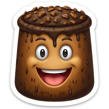 poo with grin and massive penis sticker