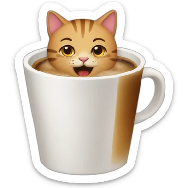 Coffee cat sticker