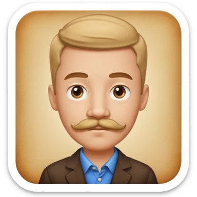 mustache Young boy,Big mustache.
negative: Dont use same face style. sticker