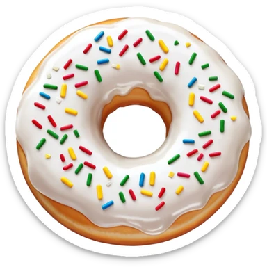 White donut sticker
