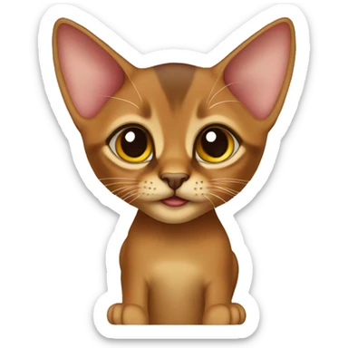 Abyssinian kitten standing  sticker