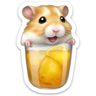 Hamster en costard qui boit un verre sticker