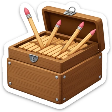 match sticks box sticker