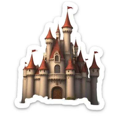 Beauty and the beast castle sticker