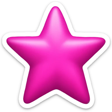 one plain hot pink star sticker