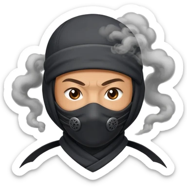 Un ninja entre el humo sticker