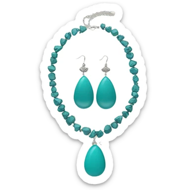 Western teal jewelry  sticker