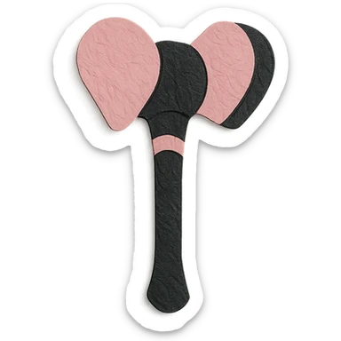 BLACKPINK-inspired object, black and pink colors, creative and textured paper art, paper craft style sticker