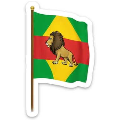 ethiopian lion flag sticker