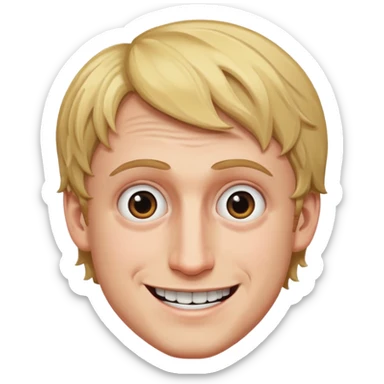 Logan Paul with a creepy smile sticker