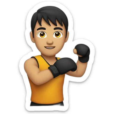 Asrai, a youth practicing Jeet Kune Do  sticker