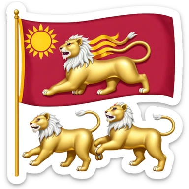make flag of Tibet add 2 snow lion sticker
