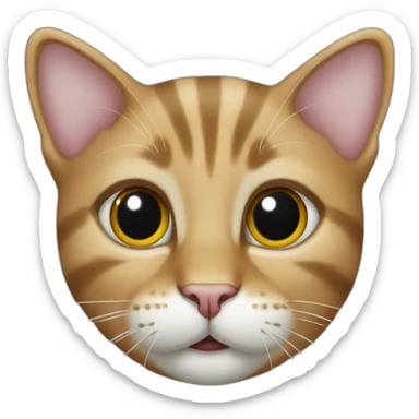 cat-black-smile-bigear sticker