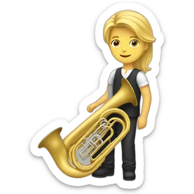 Long--blondehair-male-with-tuba sticker