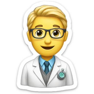 scientist saying thank you sticker