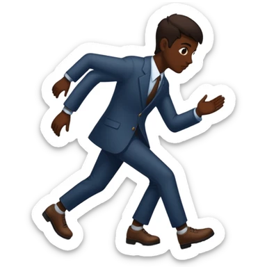 Character stepping out of their own shadow sticker