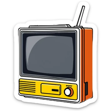 1980s Sony Watchman portable TV sticker